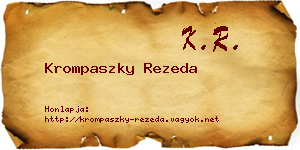 Krompaszky Rezeda névjegykártya